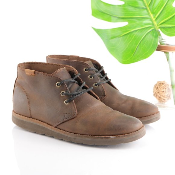 Vans | Shoes | Vans Surf Desert Boot Chukka Lace Up High Top Sneaker Brown  Leather Men 75 | Poshmark